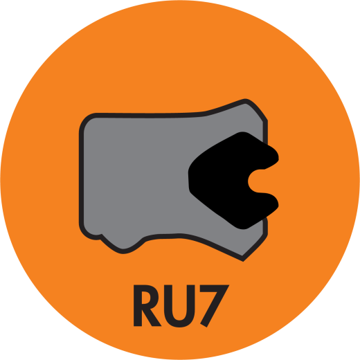 RU7 TWIN LIP ROD (LOADED) U-CUP (AU+NBR)